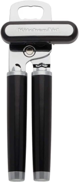 Abridor de latas/abridor de botellas multifunción Kitchenaid clásico, 8,34 pulgadas, negro