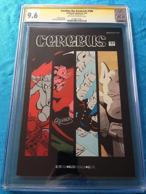 Cerebus #100 - Aardvark - CGC SS 9.6 NM+ - Signed by Gerhard