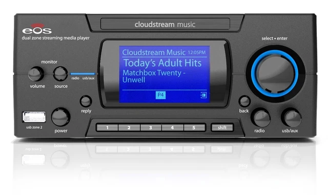 EOS Intellitouch EOSP-500 Dual Zone Streaming Music Media Player