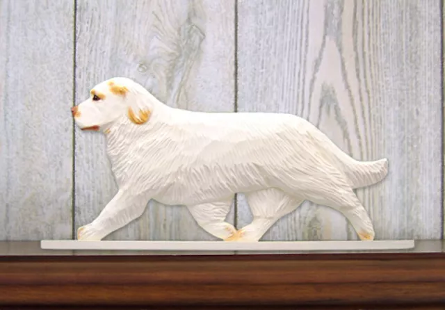 Clumber Spaniel Sign Plaque Wall Decor Orange