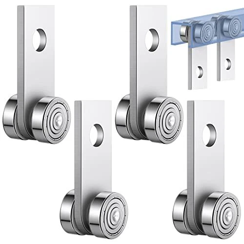 2 Sets 2 Wheel Trolley Assembly Two Bearing Trolley Assembly for Use Most 1-5/8