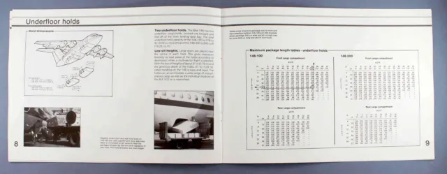 British Aerospace Bae 146 Quiet Trader Manufacturers Sales Brochure 4