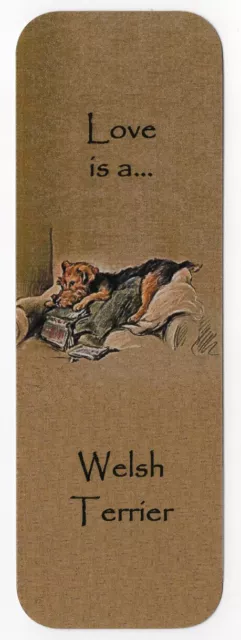 Welsh Terrier Dog Beautiful Dog Bookmark Same Image Both Sides Great Gift