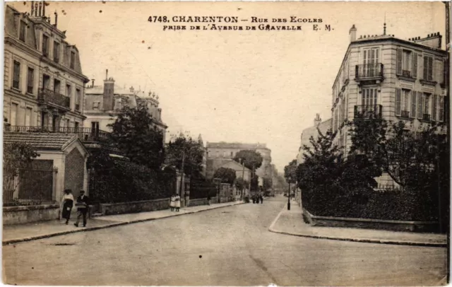 CPA AK Charenton Rue des Ecoles, prise de l'Avenue de Gravelle FRANCE (1282231)