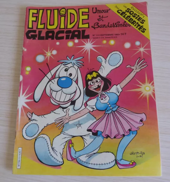 Bd Bande Dessinee Mensuel Fluide Glacial N° 111 Eo Septembre 1985