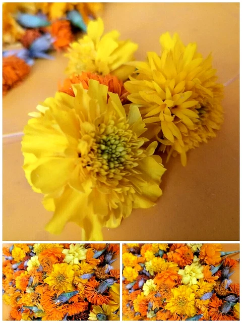 Marigold Dried Flowers Tea Spice Calendula Healthy Eye Skin Hair 1oz Marygold