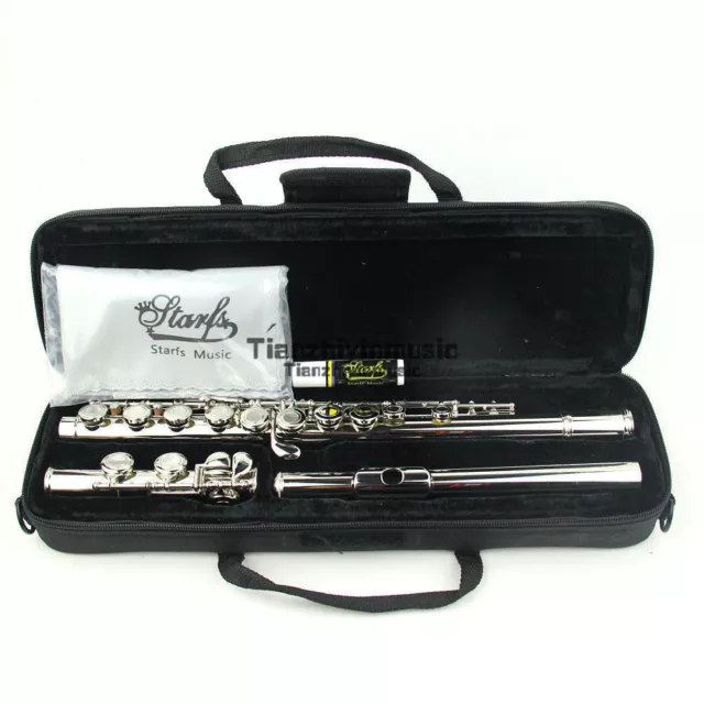 Excellent Flute Nickel plate Beginner Cupronickel key C /Gifts Yamaha