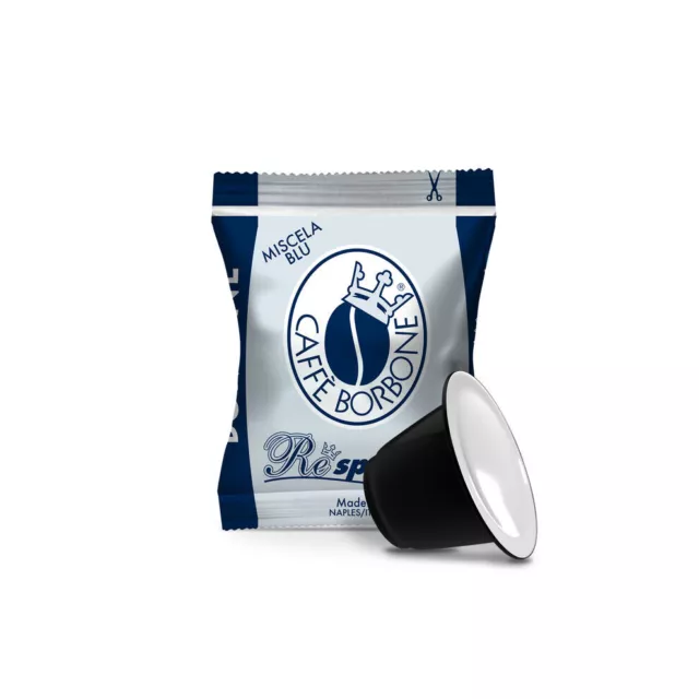 100/200/400 Capsule Cialde Caffe Borbone Respresso Blu Compatibile Nespresso