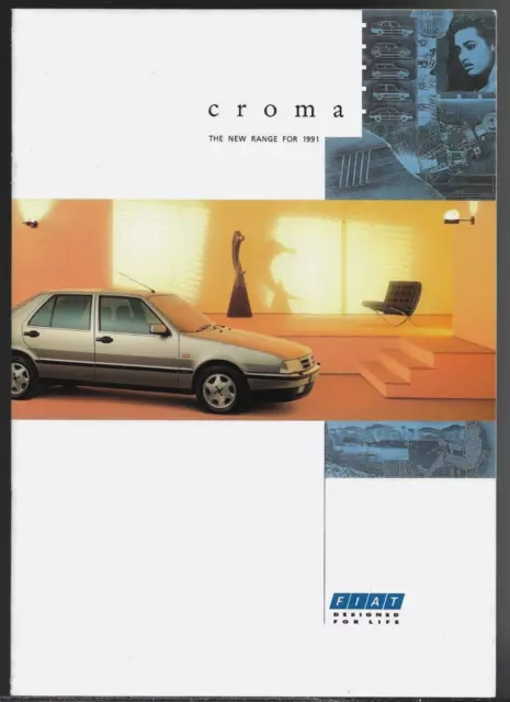 Fiat Croma 1991-92 UK Market Sales Brochure 2.0 CHT ie Turbo ie