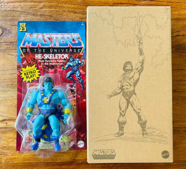 MotU Origins He-Skeletor OVP MOC unpunched + Mailer Masters of the Universe