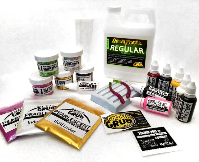 Liquid Plastic MEGA MOLD STARTER Set 4 Cavity Plastisol Fishing Lure