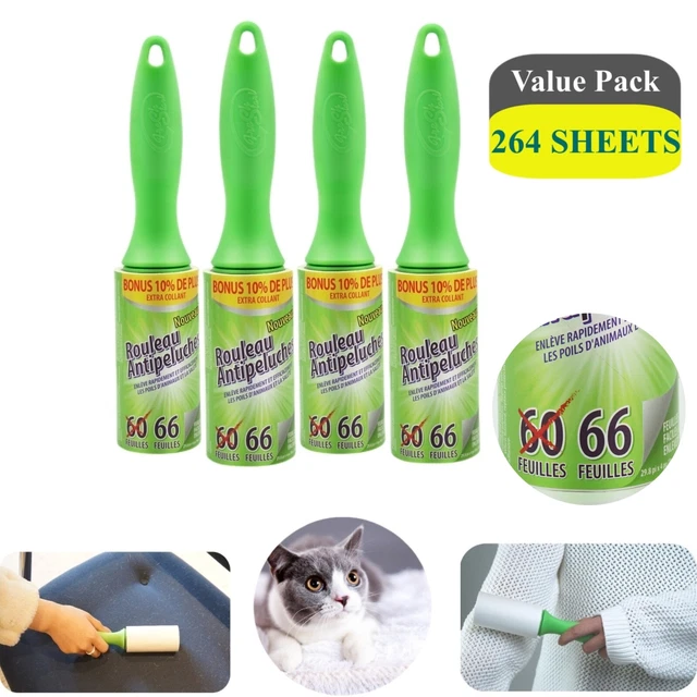 Extra Sticky Lint Roller 264 Sheets Lint Remover for Pet Hair Clothes Furniture