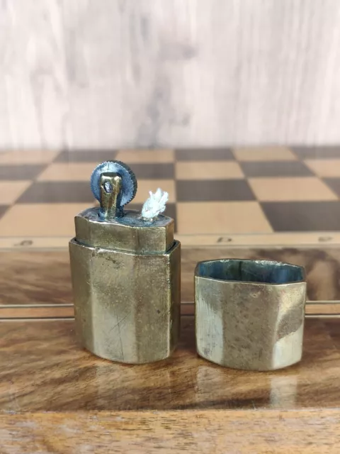 Vintage Brass Petrol Lighter WW1 Trench Art Lighter. For restoration