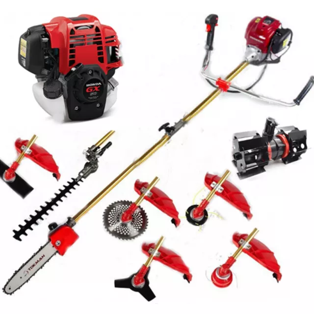 Gx50 brush cutter 8 in 1 weed eater lawn mower 4 strokes pole trimmer rototiller