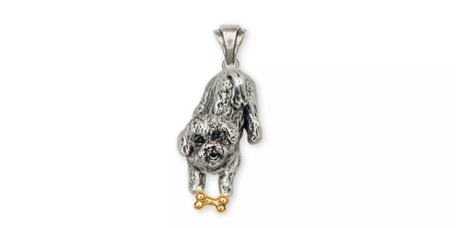 Bichon Frise Pendant Jewelry Sterling Silver Handmade Dog Pendant BF4-1P