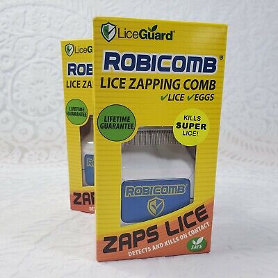 LiceGuard Kills Lice & Eggs ROBICOMB 2 PK Lice Zapping Treatment Kit Safe - Use