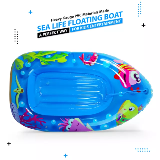 Sea Life Inflatable Pool Water Floating Boat Children Beach Lounger Jilong Kids