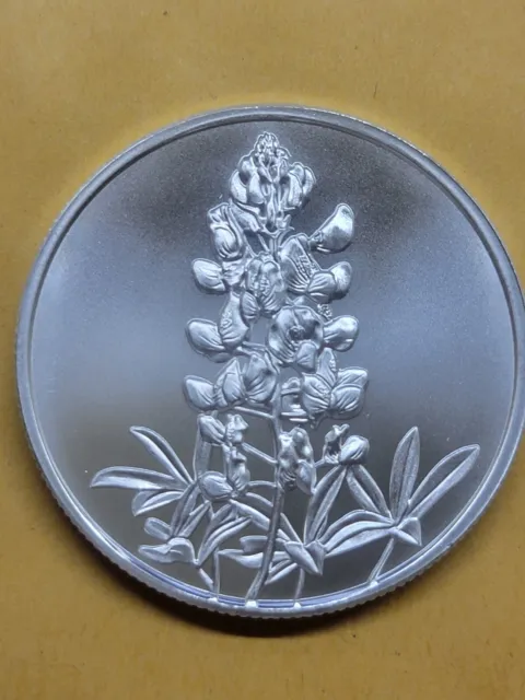 2023 Dont Mess With Texas Bluebonnet 1 Troy Oz.  Fine Silver Collectable Coin