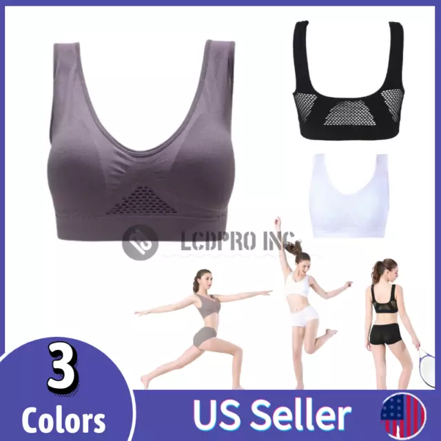 Sports Bra Padded Women Crop Top Running Yoga Fitness Sport Seamless Vest Tank