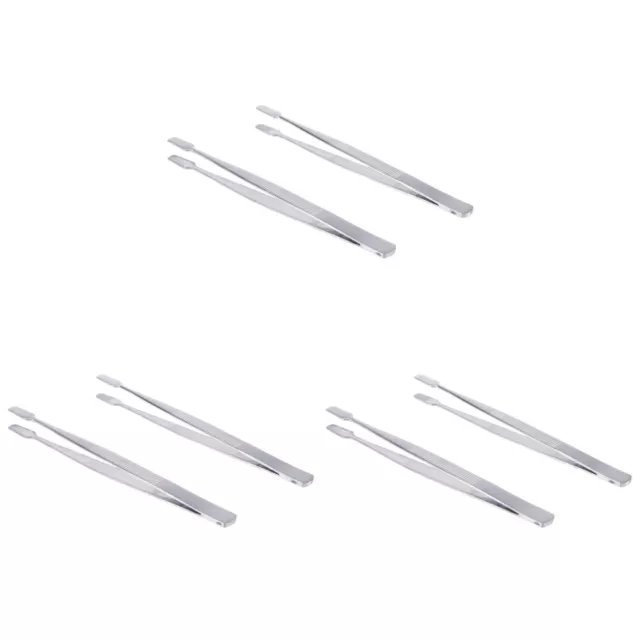 6pc Stainless Steel Precision Stamp Tweezers - Anti-Static Collector Tools-KS