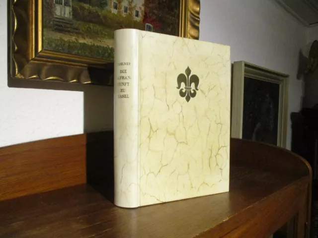 SAFRAN-ZUNFT BASEL Luxusausgabe 1935 HANDWERK Buchbinder PERGAMENT HANDEINBAND