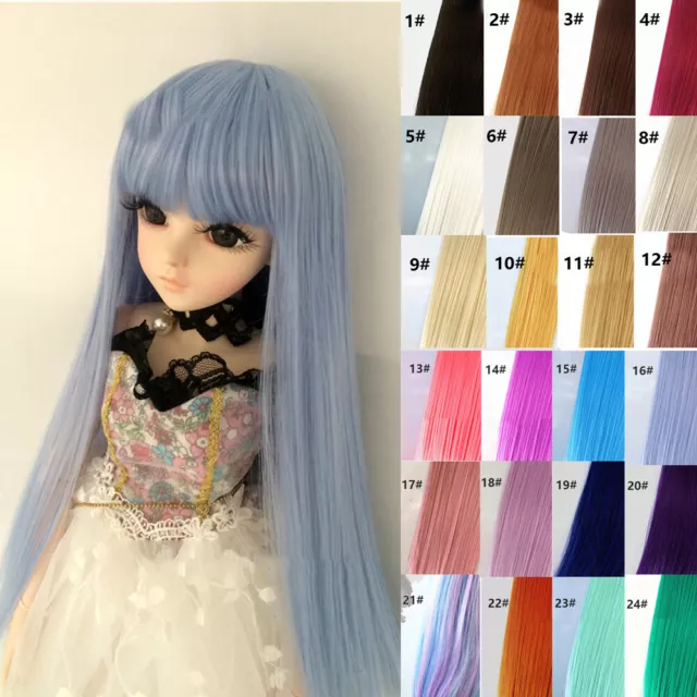 Dolls Wigs Accessories Straight Long Hair Wigs for 1/3 1/6 1/8 SD BJD Doll DIY