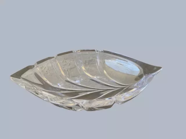 MARQUIS By WATERFORD CRYSTAL "Marquis" PALM LEAF SHAPED BOWL DISH 9 1/2"