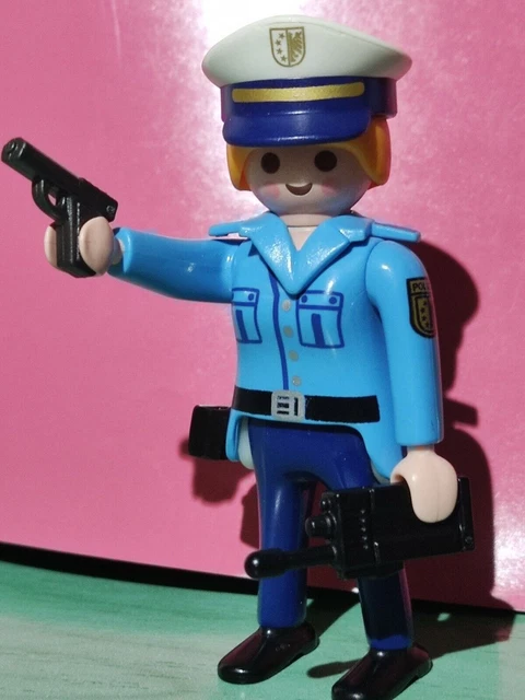 Figurine PLAYMOBIL Officier De Police Série 16 Avec Accessoires - Neuf En Vrac (loose)