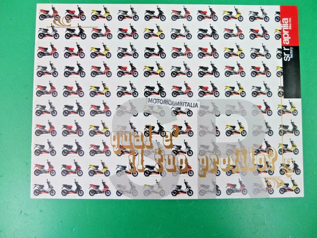 PER APRILIA SR50 SR 50 Factory JORGE LORENZO SCOOTER CATALOGO DEPLIANT PER APRILIA SR50 SR 50 Factory JORGE LORENZO SCOOTER CATALOGO DEPLIANT