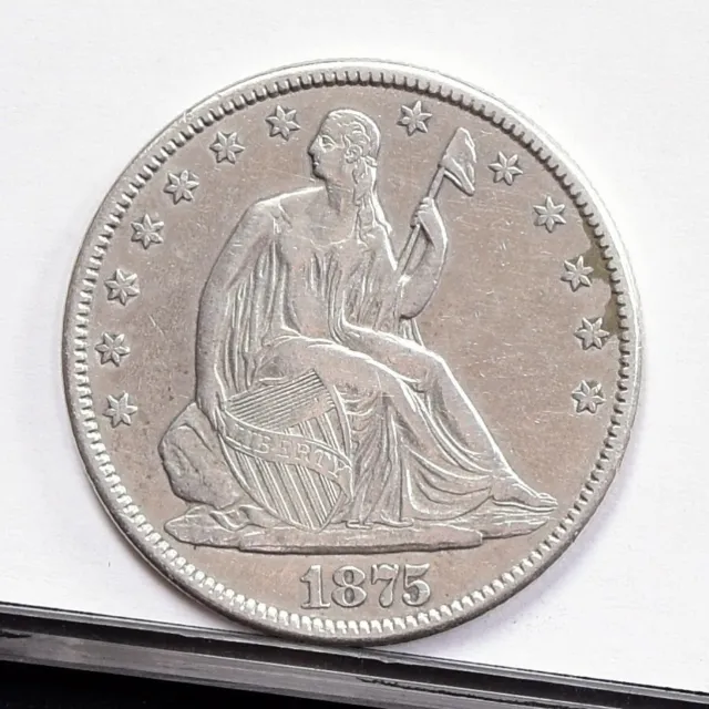1875-CC Liberty Seated Half Dollar - AU Details, Cleaned (#48918-L)