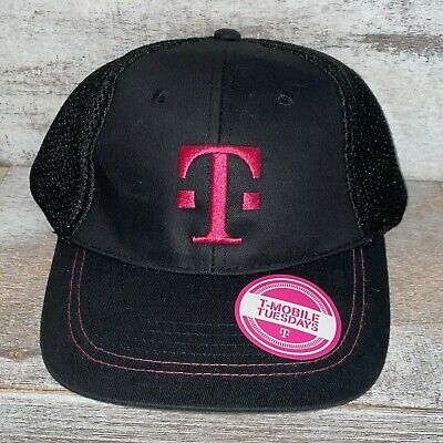 T-Mobile Tuesdays Men's Trucker Adjustable Snapback Cap Hat Mesh Black One Size