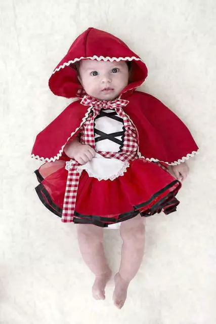 Little Red Riding Hood Party Costume Baby Girls Fancy Dress Birthday gifts