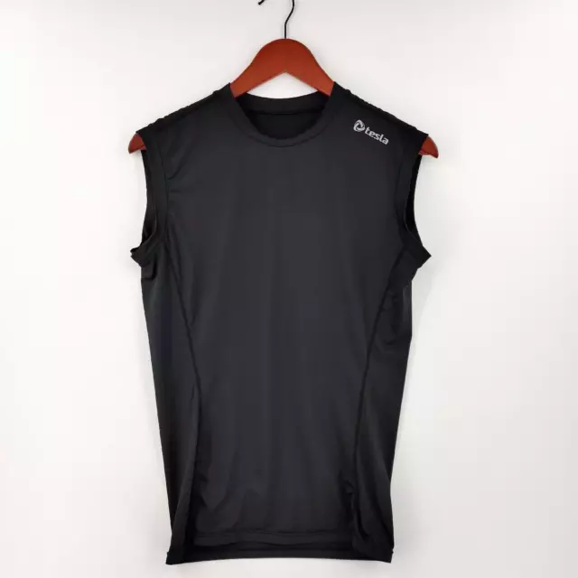 Tesla Compression Shirt Mens XL Black Performance Work-Out Athletic Training