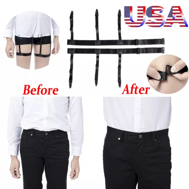 Shirt Holder Adjustable Near Shirt Stay Best Tucked Belt Non-slip Locking Clamps