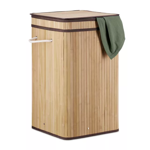 Cesto ropa sucia cesta lavandería hogar Bambú ecológica colada bin Edaygo