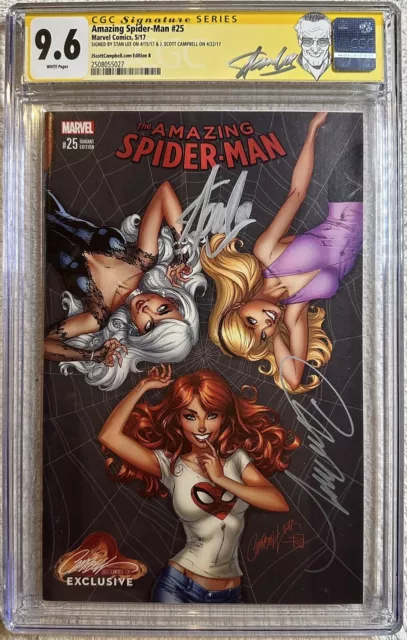 Spider-Man #25 CGC SS 9.6 Signed Stan Lee J Scott Campbell Variant Signature