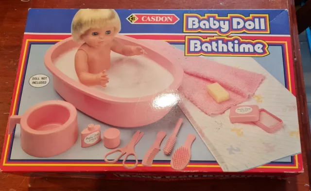 Vintage Casdon Baby Doll Bathtime Set #318