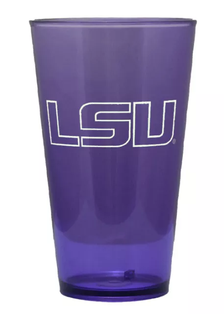 LSU Tigers NCAA 16 oz Boelter Brands Plastic Pint Glass / Tumbler