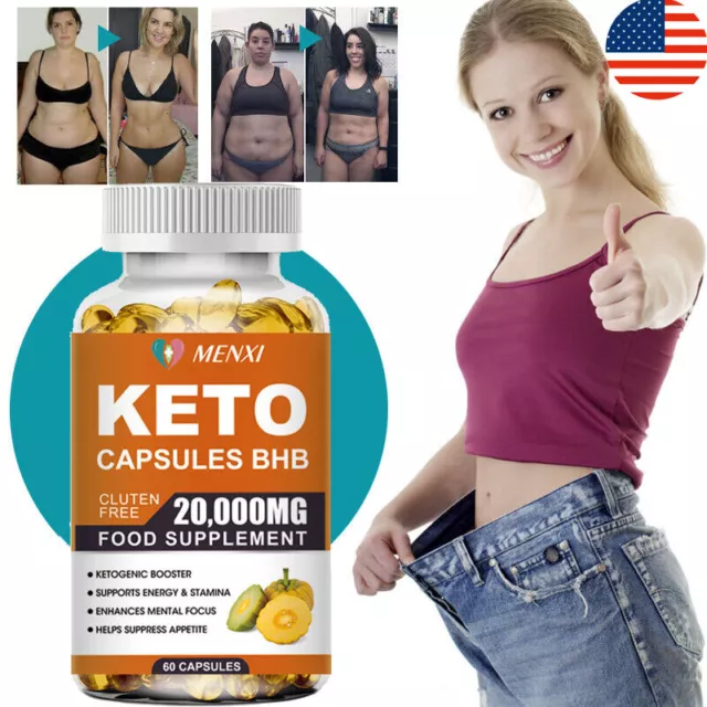 Keto BHB Diet Pills 20000mg Weight Loss Fat Burner Supplement Women Men Capsules