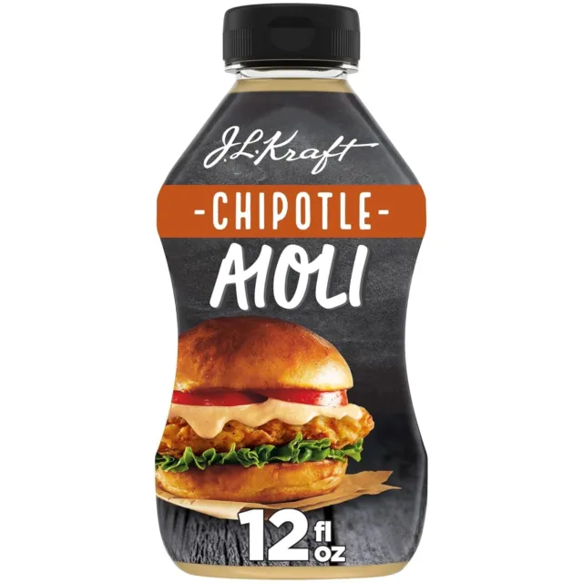 J.L. Kraft Chipotle Aioli with Chipotle Peppers (12 fl oz Squeeze Bottle)