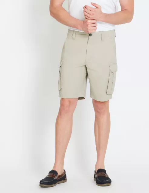 RIVERS - Mens Beige Shorts - All Season Clothing - Knee Length - Bermuda - Cargo