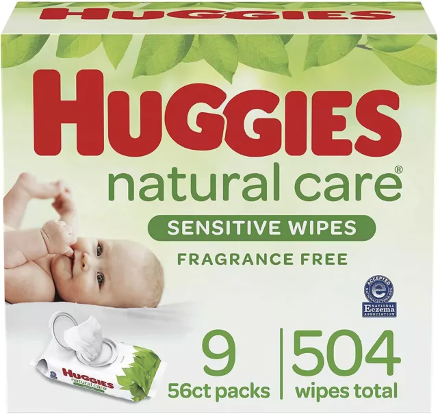 Huggies (504 ct.) Natural Care Sensitive Unscented Baby 504 Wipes NEW EXPEDITED