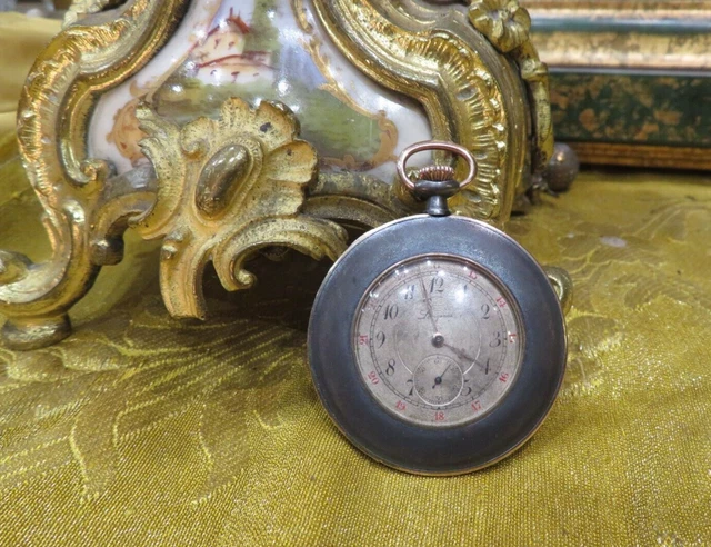 Montre Gousset Ancienne Chronomètre Mécanique Argentée - Fonctionne - Pièce Vintage