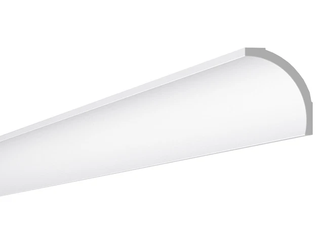 Corniche Nomastyl LX-105 – 30 Mètres, 83x66 Mm, Stuc Blanc, Fabrication Belge, NMC