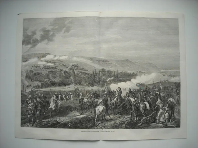 Gravure 1864. Guerre De Crimee. Bataille De L’alma, 20 Septembre 1854.