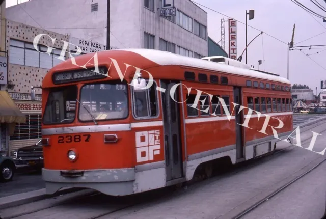 Original 1978 Mexico City Trolley Streetcar Kodachrome Slide #2387 Mexico