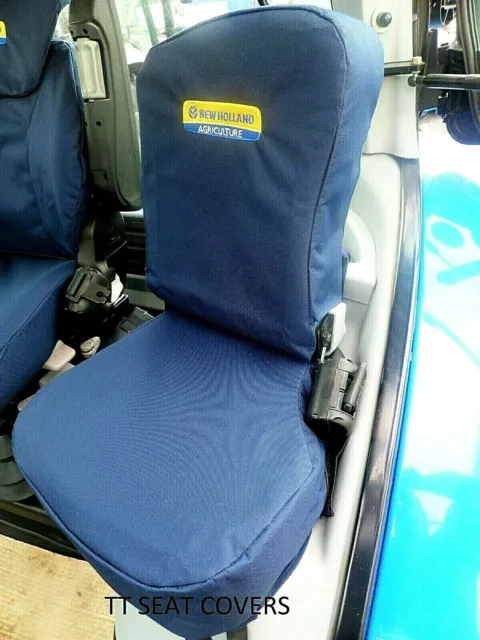 new holland /cnh/ t6 / t7 / tsa passenger seat cover with logo [ NAVY /BLUE]