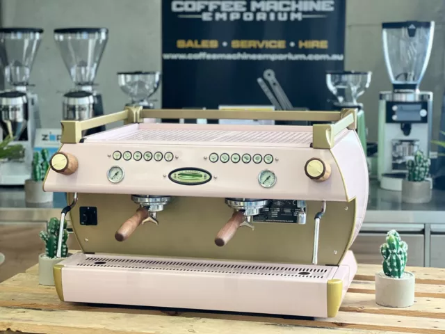 La Marzocco GB5 2 Group Commercial Coffee Machine - Pink & Gold