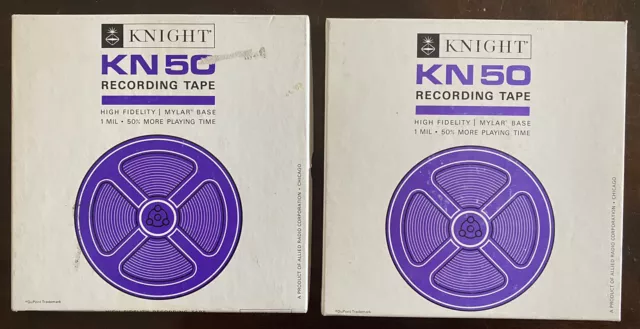 Set of two Vintage Knight KN50 Recording Tapes 1Mil Stock # 80R956