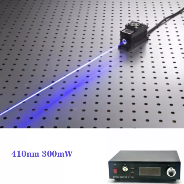 410nm 300mW Blue Laser Dot Module + TTL Analog + TEC +Adjustable Power Supply